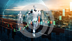 MLB Future financial technology controlled by AI robot using machine learning