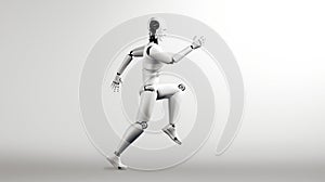 MLB Running robot humanoid showing fast movement and vital energy