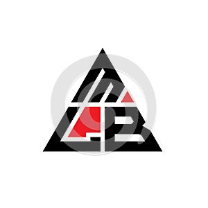 MLB triangle letter logo design with triangle shape. MLB triangle logo design monogram. MLB triangle vector logo template with red photo
