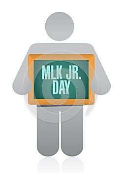 MLK jr. day board sign illustration design