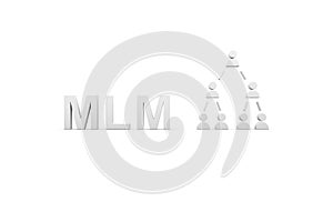 MLM concept white background 3d
