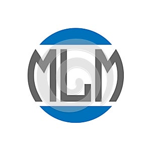 MLM letter logo design on white background. MLM creative initials circle logo concept. MLM letter design