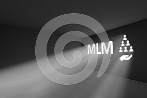 MLM rays volume light concept 3d