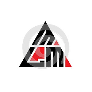 MLM triangle letter logo design with triangle shape. MLM triangle logo design monogram. MLM triangle vector logo template with red