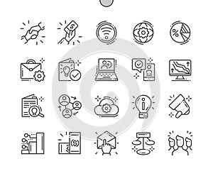 MLM Well-crafted Pixel Perfect Vector Thin Line Icons 30 2x Grid for Web Graphics and Apps.