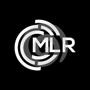 MLR letter logo design. MLR monogram initials letter logo concept. MLR letter design in black background