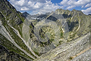Mlynická dolina - pohled z vrcholu Predného Soliska. Slovensko