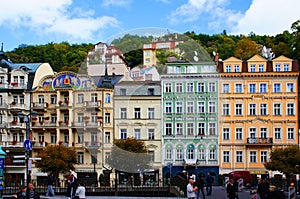 Mlynske street of Karlsbad (Karlovy Vary)