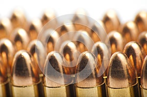 9mm bullets in a row