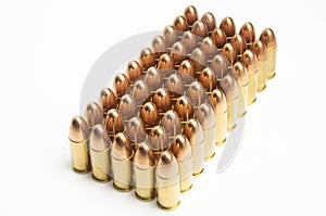 9mm bullets in a row