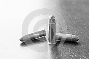 9mm bullets on table