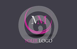 MM M M Letter Logo Design photo