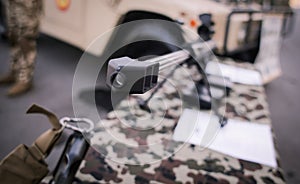 9mm machineguns on display