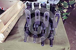 9mm machineguns on display