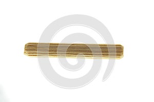 6 mm Wooden peg on white background photo