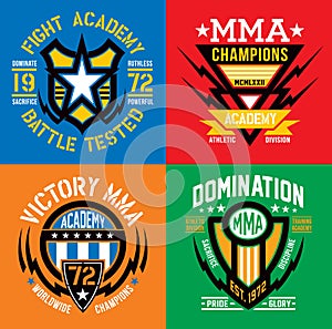 MMA fight academy emblem graphics