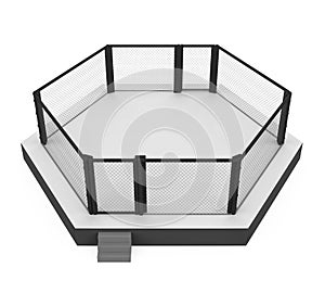 MMA Fight Cage Arena Isolated