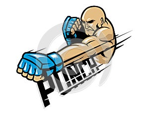 Mma fighter punch photo
