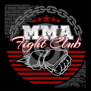 MMA mixed martial arts emblem badges