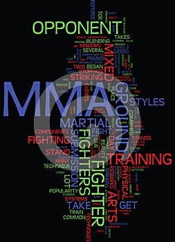 Mma Text Background Word Cloud Concept