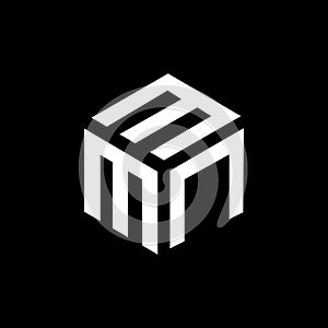 MMN letter logo design on black background.MMN creative initials letter logo concept.MMN letter design