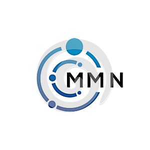 MMN letter technology logo design on white background. MMN creative initials letter IT logo concept. MMN letter design