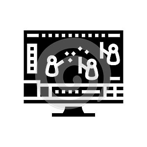 mmo video game glyph icon vector illustration