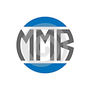 MMR letter logo design on white background. MMR creative initials circle logo concept. MMR letter design photo