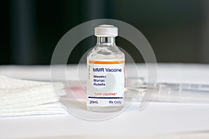 MMR vaccine concept for measles, mumps, and rubella