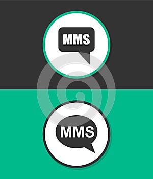 MMS cell phone text message icon. photo