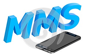 Mms concept with smartphone