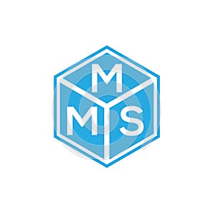 MMS letter logo design on black background. MMS creative initials letter logo concept. MMS letter design