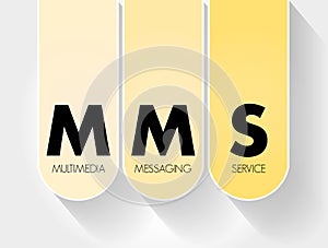 MMS - Multimedia Messaging Service acronym, technology concept background