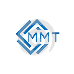 MMT letter logo design on white background. MMT creative circle letter logo concept photo