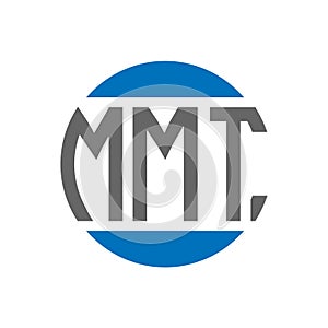 MMT letter logo design on white background. MMT creative initials circle logo concept. MMT letter design photo