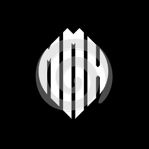 MMX circle letter logo design with circle and ellipse shape. MMX ellipse letters with typographic style. The three initials form a
