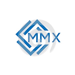 MMX letter logo design on white background. MMX creative circle letter logo concept.