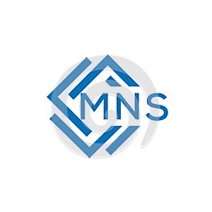 MNS letter logo design on white background. MNS creative circle letter logo concept.