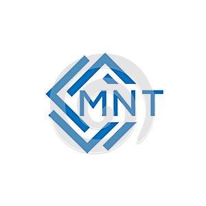 MNT letter logo design on white background. MNT creative circle letter logo concept. MNT letter design.MNT letter logo design on