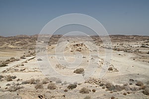 Moa Nabataeans Fortress Ancient Ruins in The Arava, South of Israel