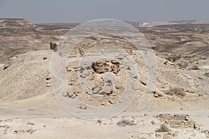 Moa Nabataeans Fortress Ancient Ruins in The Arava, South of Israel