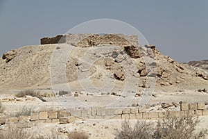 Moa Nabataeans Fortress Ancient Ruins in The Arava, South of Israel