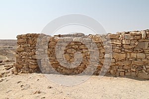 Moa Nabataeans Fortress Ancient Ruins in The Arava, South of Israel