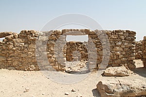 Moa Nabataeans Fortress Ancient Ruins in The Arava, South of Israel