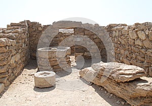 Moa Nabataeans Fortress Ancient Ruins in The Arava, South of Israel