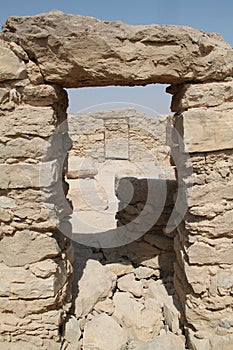 Moa Nabataeans Fortress Ancient Ruins in The Arava, South of Israel