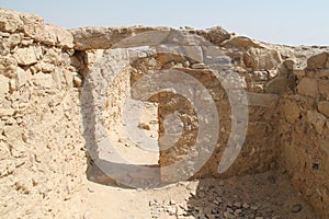 Moa Nabataeans Fortress Ancient Ruins in The Arava, South of Israel