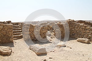 Moa Nabataeans Fortress Ancient Ruins in The Arava, South of Israel