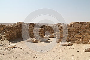 Moa Nabataeans Fortress Ancient Ruins in The Arava, South of Israel