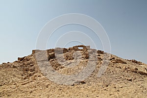 Moa Nabataeans Fortress Ancient Ruins in The Arava, South of Israel